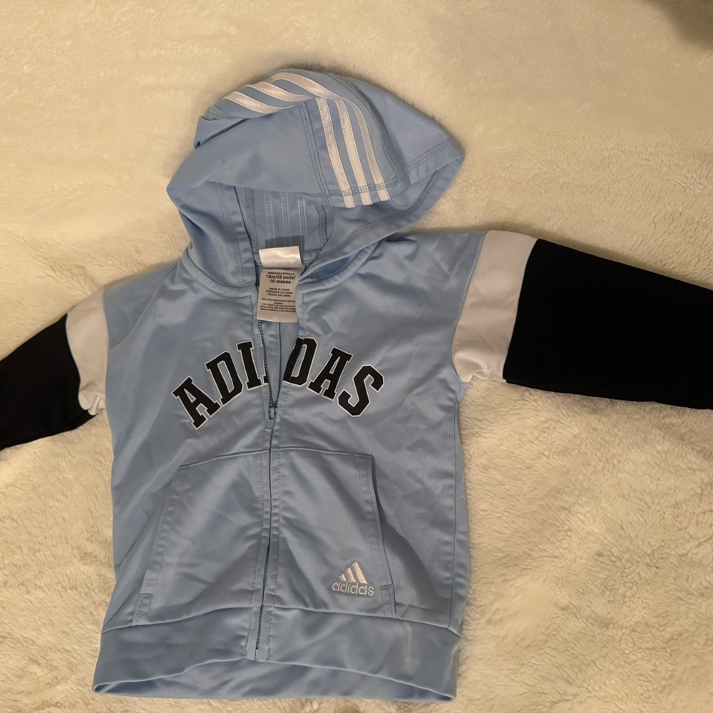 Adidas Kids Light Blue and  Hoodie
